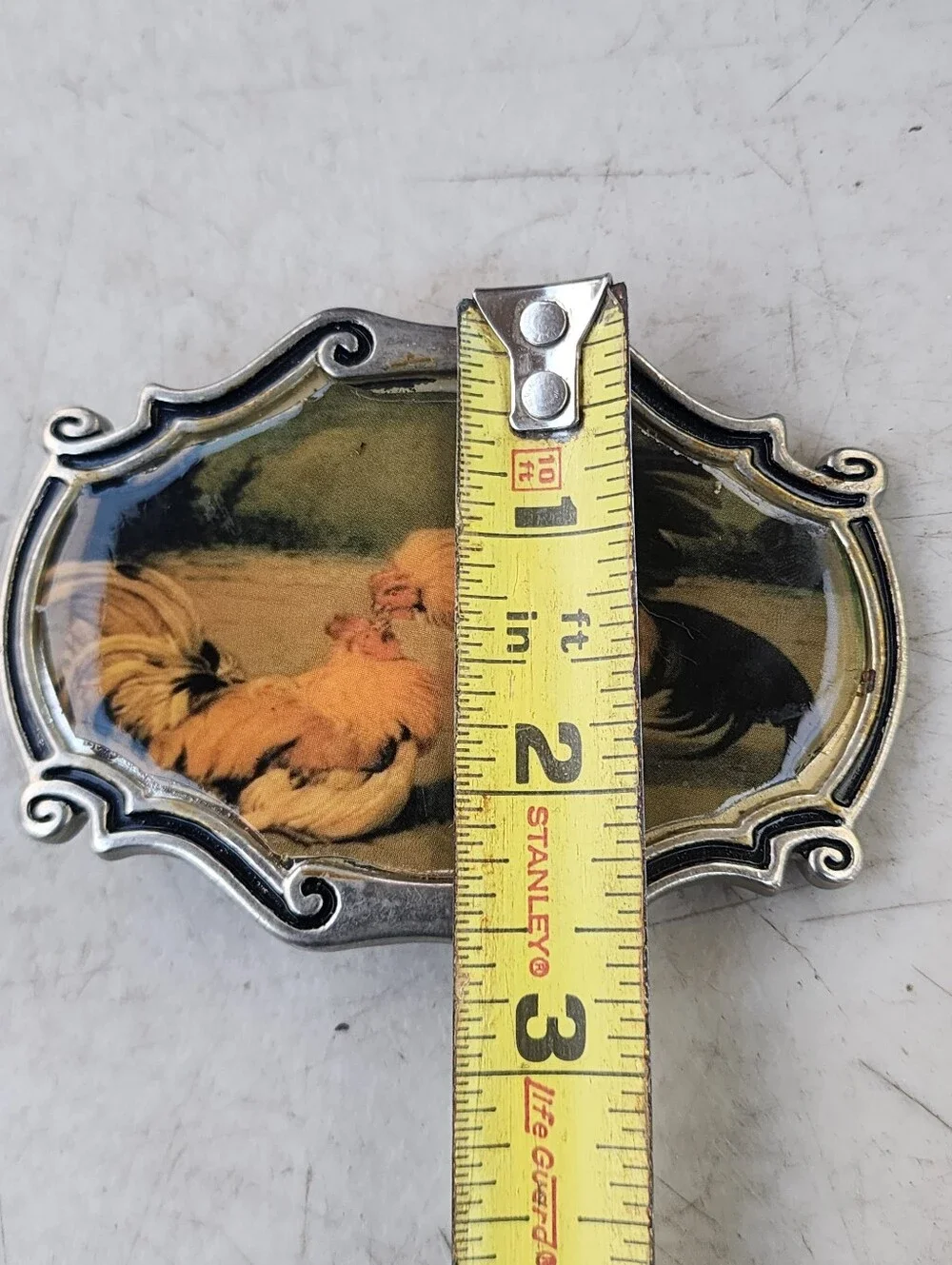 Vintage Roosters Belt Buckle Preowned